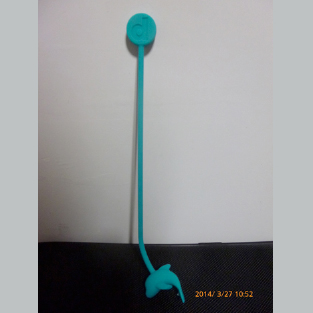 Silicone stirrer with dophin head in color finished