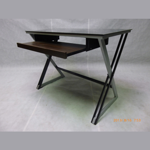 K/D high quality computer desk with tempered glass  top board in excellent finished